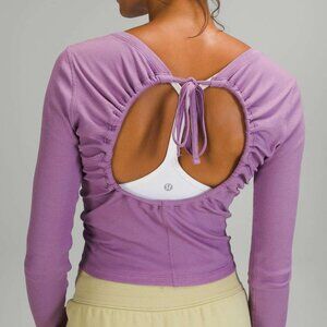 Lululemon Open Back Ribbed Long Sleeve Shirt - Wisteria Purple